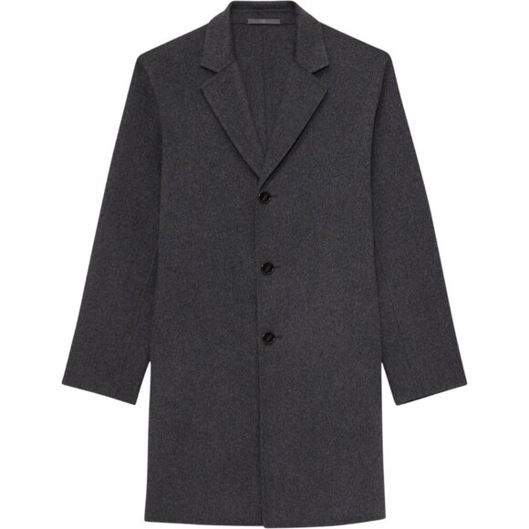 NWT THEORY Wool Cashmere Long Coat Delancey Double Faced Tailored Grey Winter - Picture 2 of 16